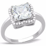 2Ct Cushion Cut Diamond Halo Stylish Engagement Ring 14K White Gold Finish