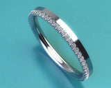 1Ct Round Cut Diamond Stylish Eternity Women Wedding Band 14K White Gold Finish