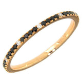 1ct Round Cut Black Diamond Wedding Band Full Eternity 14k Yellow Gold Finish