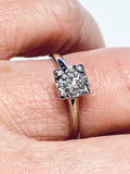 1.44ct Engagement Ring Round Cut Diamond Solitaire Design 14k White Gold Finish