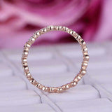 1ct Round Cut Diamond Wedding Band Bezel Set Full Eternity 14k Rose Gold Finish