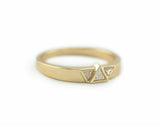 1ct Trillion Cut Diamond Wedding Band 14k Yellow Gold Finish Triangular Trilogy