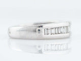 2ct Baguette Cut VVS1D Diamond Wedding Band Half Eternity 14k White Gold Finish