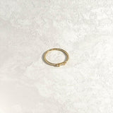 Stackable Minimalist Engagement Ring 0.2ct Baguette Diamond 14k Yellow Gold Over