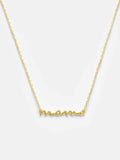 Mama Mothers Day Pendant with Chain 14k Yellow Gold Finish