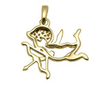 0.25ct Round Cut VVS1 Diamond Cupid Baby Pendant 14k Yellow Gold Finish NO CHAIN