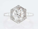 2.3ct Round Cut Diamond Halo Engagement Ring 14k White Gold Finish Round Accents