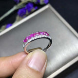 1.5ct Marquise Cut Pink Sapphire Wedding Band Half Eternity 14k WhiteGold Finish