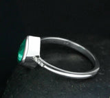 1ct Pear Green Emerald Solitaire with Accents Engagement Ring 14k WhiteGold Over