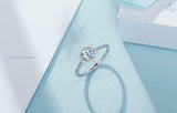 1ct Oval Cut Blue Aquamarine Engagement Ring Solitaire Women 14k White Gold Over