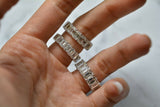 3ct Emerald Cut Diamond Gatsby Eternity Wedding Ring Band 14k White Gold Finish