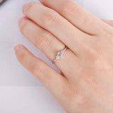 1ct Round Cut Morganite Engagement Ring Petite Minimalist 14k White Gold Finish