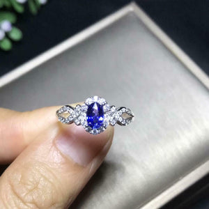 1ct Oval Cut Blue Tanzanite Engagement Ring Halo 14k WhiteGold Over Round Accent