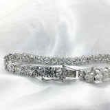 8ct Round Cut Moissanite Stylish PartyWear Tennis Bracelet 14k White Gold Plated