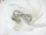 2ct Round Cut Diamond Engagement Ring Bow Knot Unique Women 14k WhiteGold Finish