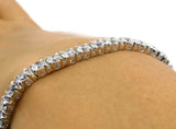 20Ct Round Brilliant Sparkle Diamond Gatsby Tennis Bracelet 14K White Gold Over