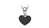 2ct Round Cut Diamond Heart Shape Cluster Pendant 14K White Gold Finish NO CHAIN