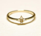 0.1ct Round Cut Diamond Engagement Ring Solitaire Minimalist 14k YellowGold Over