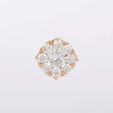 1.6ct Diamond Pendant Round Cut Cluster Floral 14k Yellow Gold Finish NO CHAIN