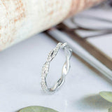 1.2ct Round Cut Diamond Infinity Twisted Rope Wedding Band 14k White Gold Finish