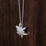 0.6ct Baguette Cut Diamond Snowflake Pendant 14k White Gold Finish NO CHAIN