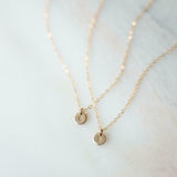 Custom Alphabet Pendant with Chain Valentines Gift 14k Yellow Gold Finish