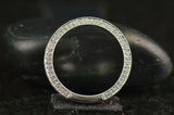 3Ct Round Cut DVVS1 Diamond Milgrain Iced Wedding Band 14K White Gold Finish