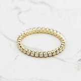 Full Eternity Wedding Band 1.2ct Round Cut VVS1D Diamond 14k Yellow Gold Finish