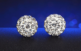 2ct Round Cut VVS1 Diamond Round Shape Women Stud Earrings 14k White Gold Finish