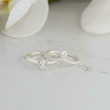 1.5ct Marquise Cut Diamond Engagement Ring Curved Bridal Set 14k White Gold Over