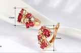 2.5ct Oval Cut Pink Ruby Bowknot Party Wear Drop Earrings 14k Rose Gold Finish