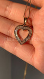 1ct Baguette Simulated Diamond Heart Valentine Pendant 14k Yellow Gold Plated