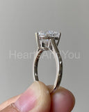 1ct Heart Cut Simulated Diamond Solitaire Engagement Ring 14k White Gold Plated