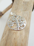 Tree of Life Pendant 14k White Gold Finish NO CHAIN