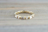 1ct Baguette Diamond Wedding Band Stackable Full Eternity 18k Yellow Gold Finish