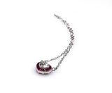 2ct Heart Cut Diamond Ruby Love Halo Pendant 14k White Gold Finish NO CHAIN