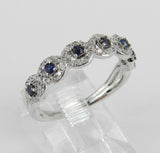 3.5ct Round Blue Sapphire Infinity Design Engagement Ring 14k White Gold Over