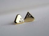 0.25ct Round Cut VVS1D Diamond Superhero Stud Earrings 14k Yellow Gold Finish