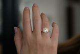 3ct Round Cut Diamond Engagement Ring 14k YellowGold Over Vintage Crown Art Deco