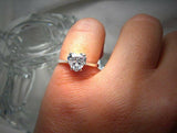 1ct Heart Cut Diamond For Love Solitaire Engagement Ring 14k White Gold Finish