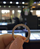 3Ct Round Cut Diamond Iced Gatsby Half Eternity Wedding Band 14K Rose Gold Over