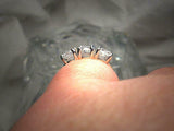 Trilogy Solitaire Engagement Ring 2.25ct Oval Cut Diamond 14k White Gold Finish