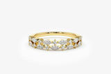 2.1ct Wedding Band Marquise Cut Diamond Dual Row Cluster 14k Yellow Gold Finish