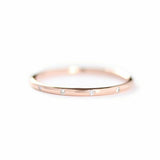 0.4ct Round Cut Diamond Engagement Ring Five Stone Minimalist 14k Rose Gold Over