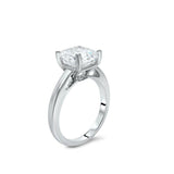 2Ct Asscher Cut Diamond Solitaire Engagement Ring Women 14K White Gold Finish