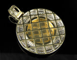 2.25ct Round Cut Diamond Pendant Memory Photo Medallion 14k Yellow Gold Finish