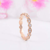 1.2ct Round Cut Diamond Wedding Band Elegant Eternity Women 14k Rose Gold Finish