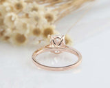 1.5ct Oval Cut Diamond Engagement Ring Solitaire with Accents 14k Rose Gold Over