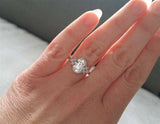 1.1Ct Oval Cut Diamond Vintage Milgrain Engagement Ring 14K White Gold Finish