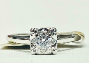 1.44ct Engagement Ring Round Cut Diamond Solitaire Design 14k White Gold Finish